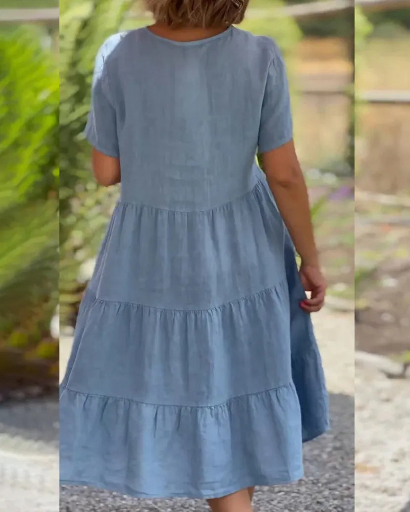 Jolette™ - Robe col V fluide et flatteuse