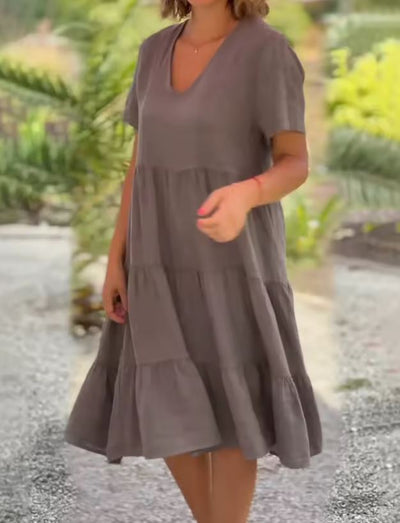 Jolette™ - Robe col V fluide et flatteuse