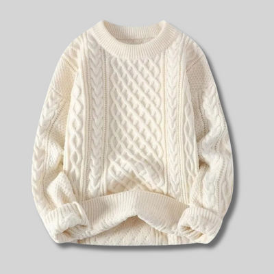 Lars™ - Pull chaud à maille torsadée au design intemporel
