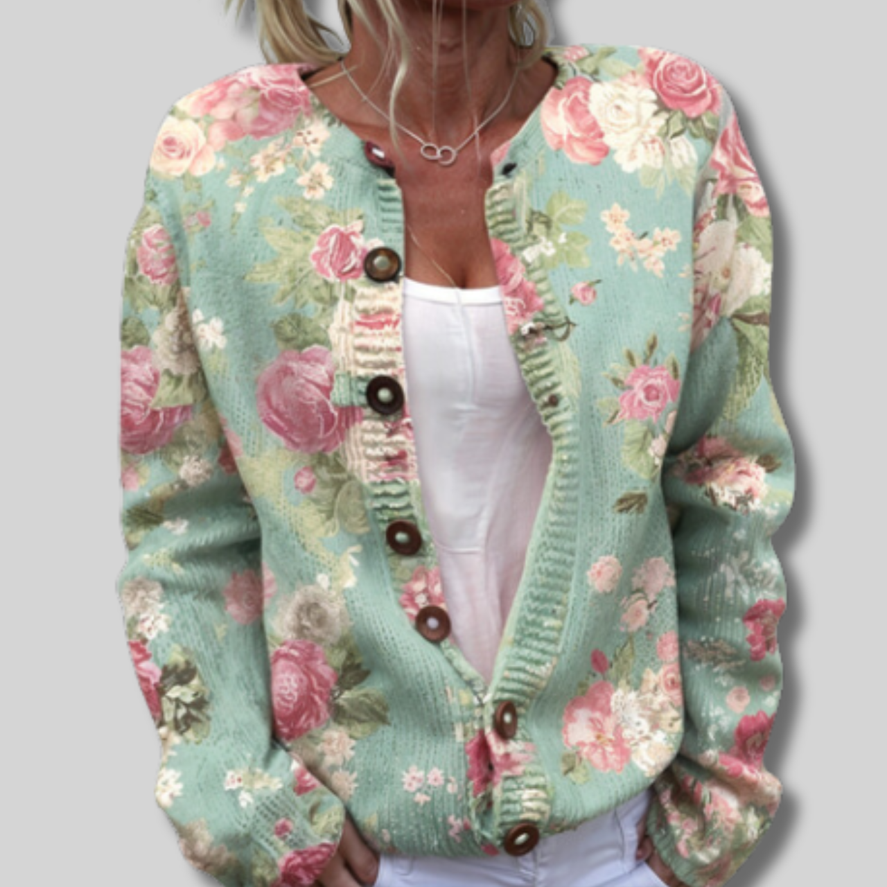 Florine™ - Gilet fleuri, léger et élégant