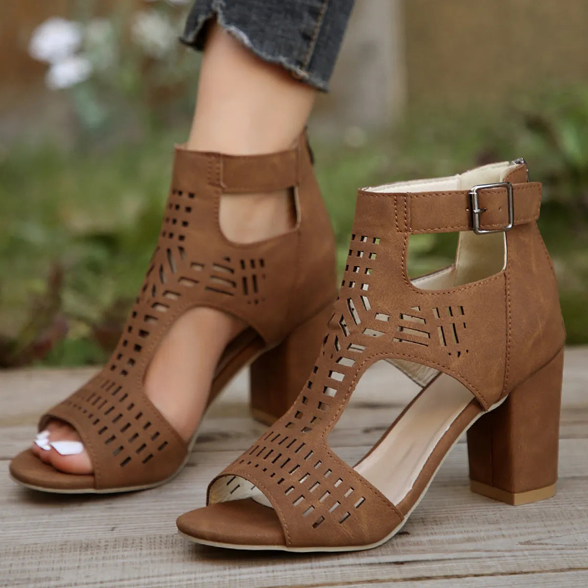 Cherita™ - Sandales romaines à talons