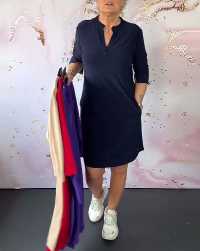 Paule™ - Robe élégante à col en V