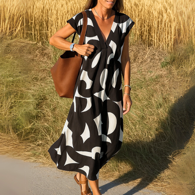 Romana™ - Robe Élégante à Col en V