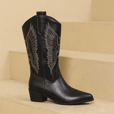 Angela™ - Bottes cowboy western en cuir