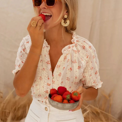 Liane™  - Blouse Fleurie au Charme Estival