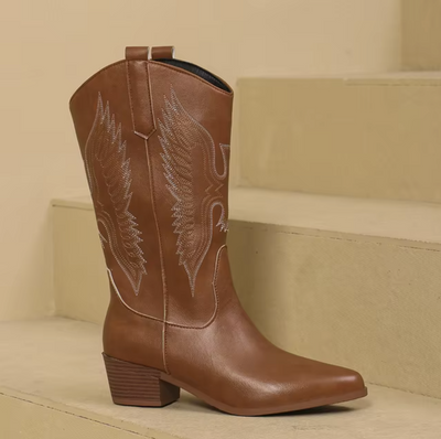 Angela™ - Bottes cowboy western en cuir