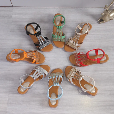 Tesse™ - Sandales compensées à strass