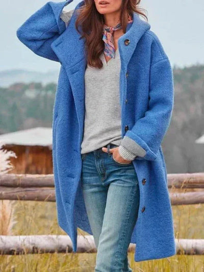 Rosalie™ – Manteau élégant à capuche et boutons