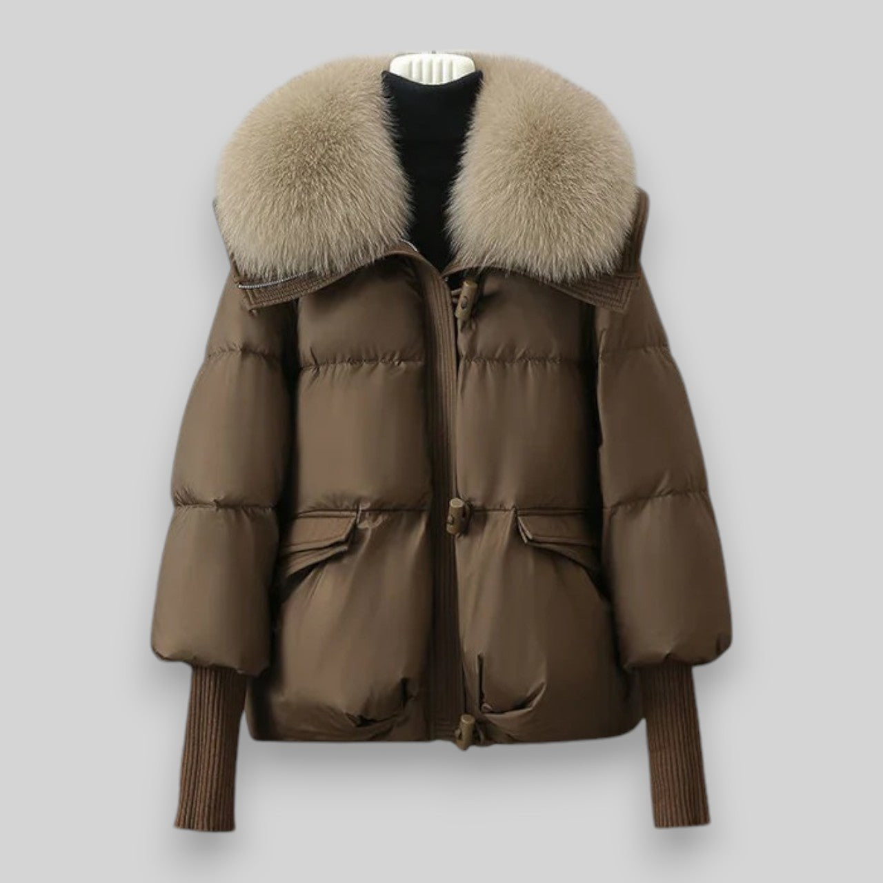 Alma™ - Veste femme élégante à col fourrure