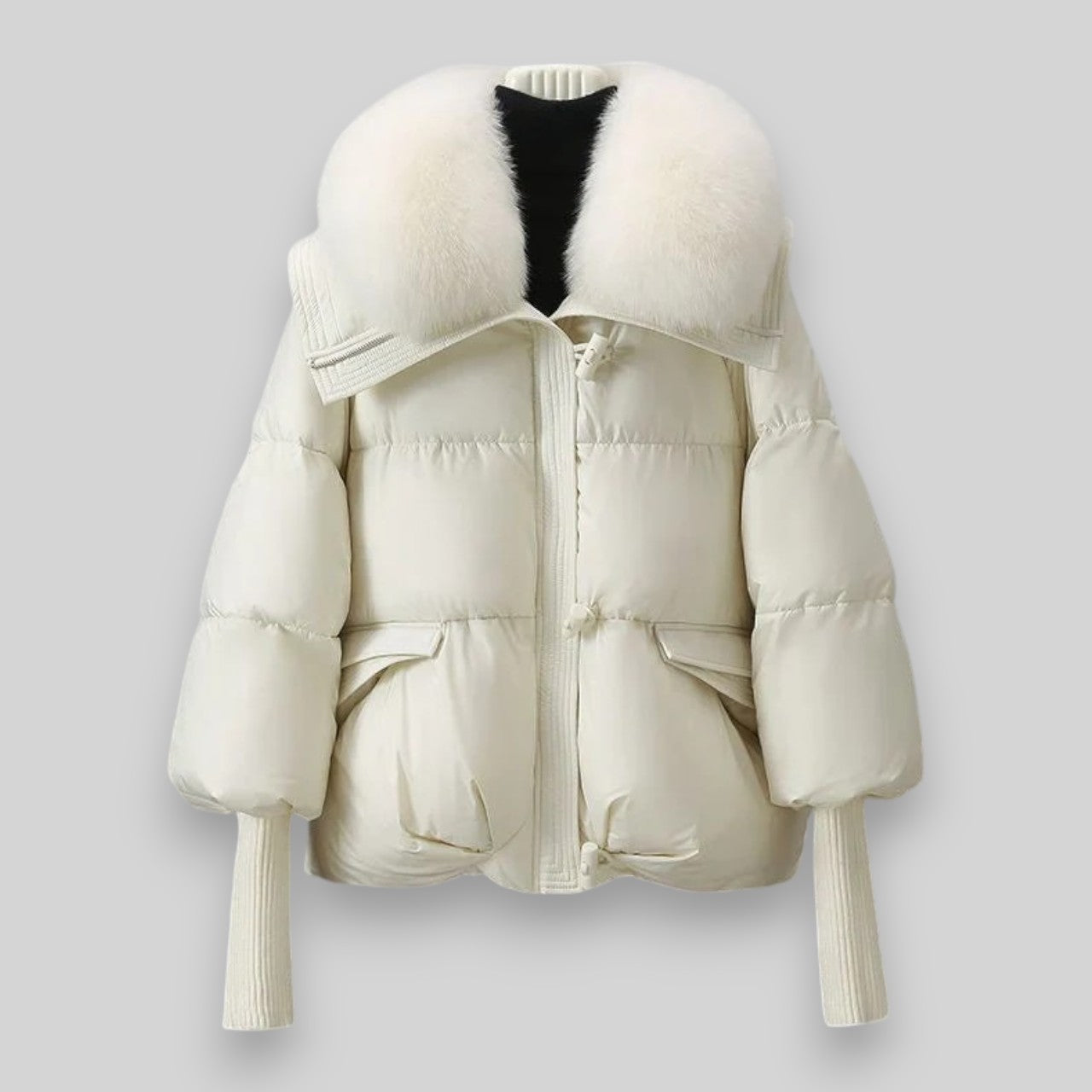 Alma™ - Veste femme élégante à col fourrure