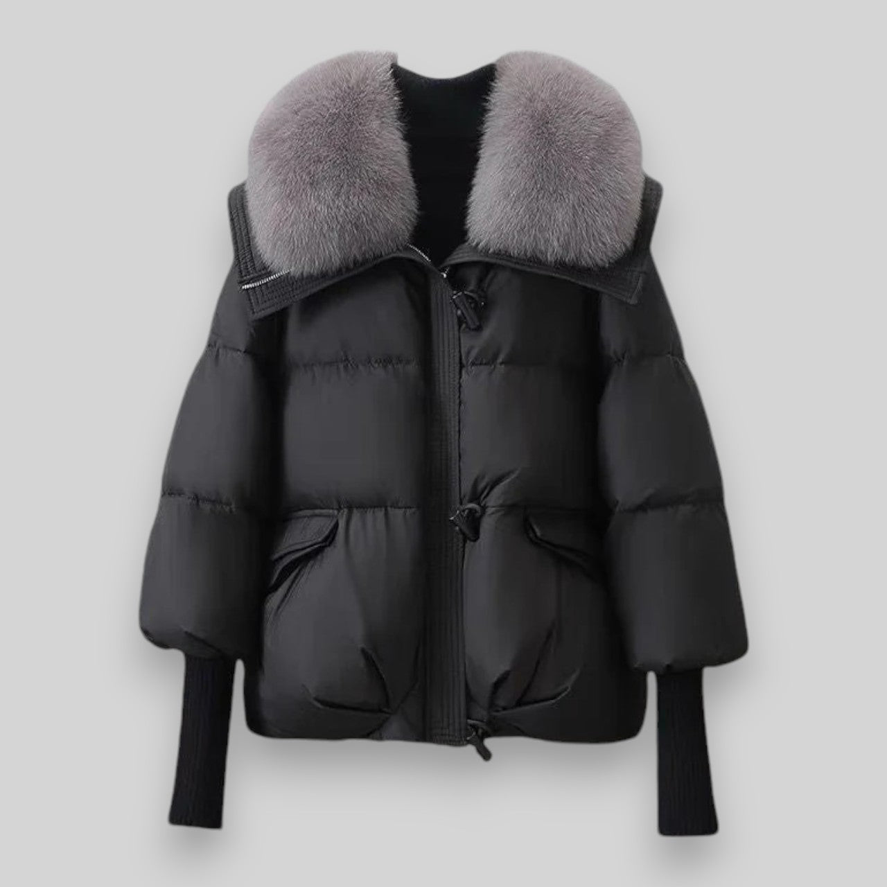 Alma™ - Veste femme élégante à col fourrure