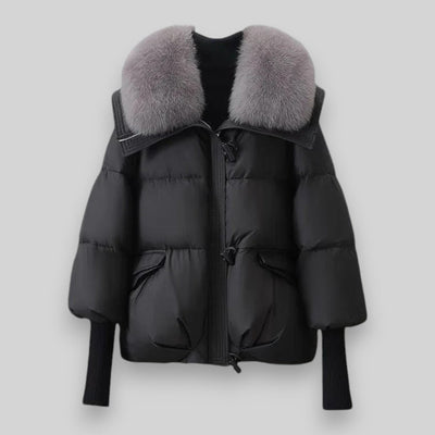 Alma™ - Veste femme élégante à col fourrure