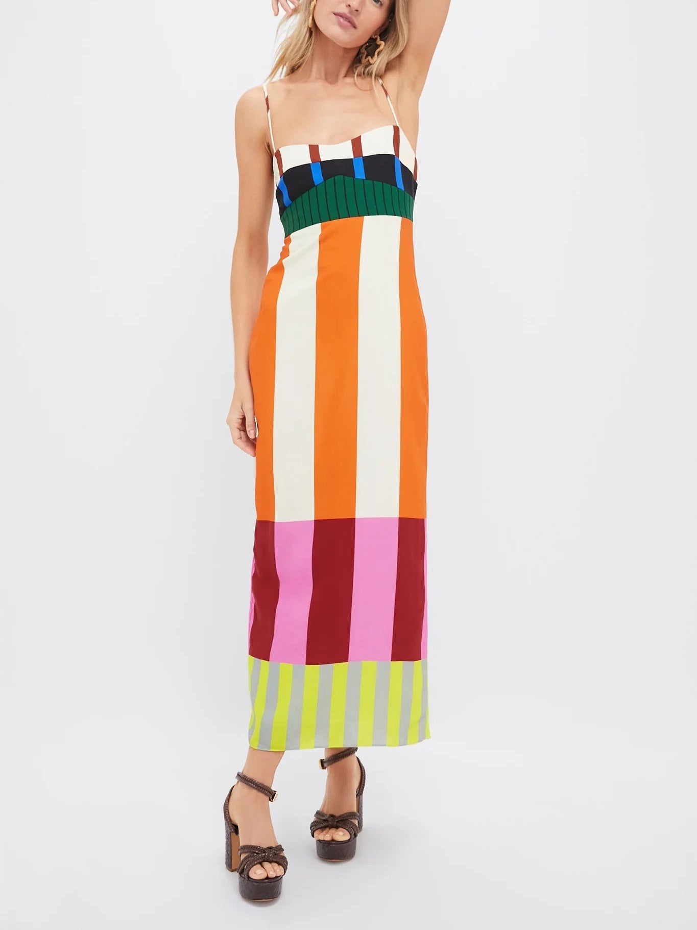 Monet™ - Maxi-robe rayée et colorée