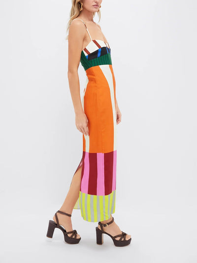 Monet™ - Maxi-robe rayée et colorée