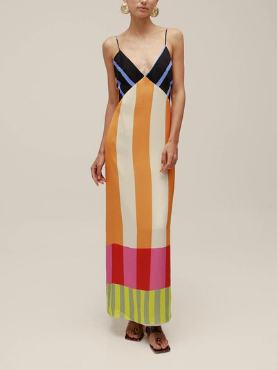 Monet™ - Maxi-robe rayée et colorée
