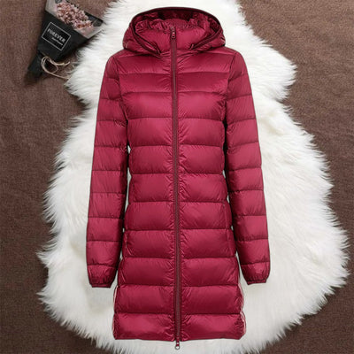 Noëlle™ - Manteau long femme élégant avec capuche