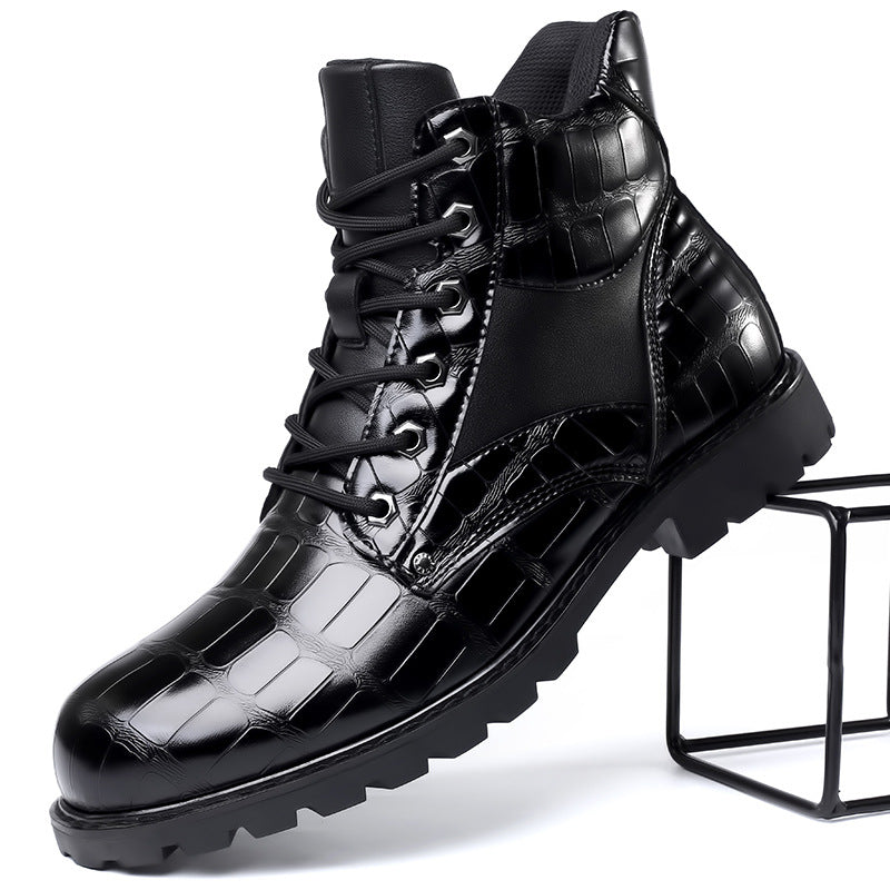 Aubert™ - Bottes en cuir Croco