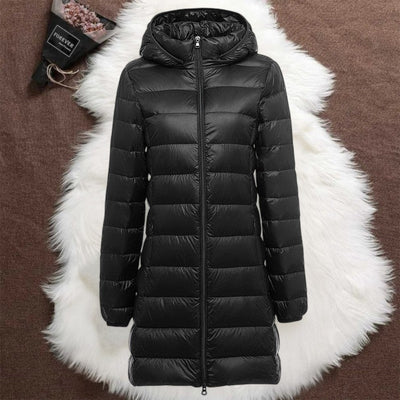 Noëlle™ - Manteau long femme élégant avec capuche