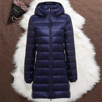 Noëlle™ - Manteau long femme élégant avec capuche