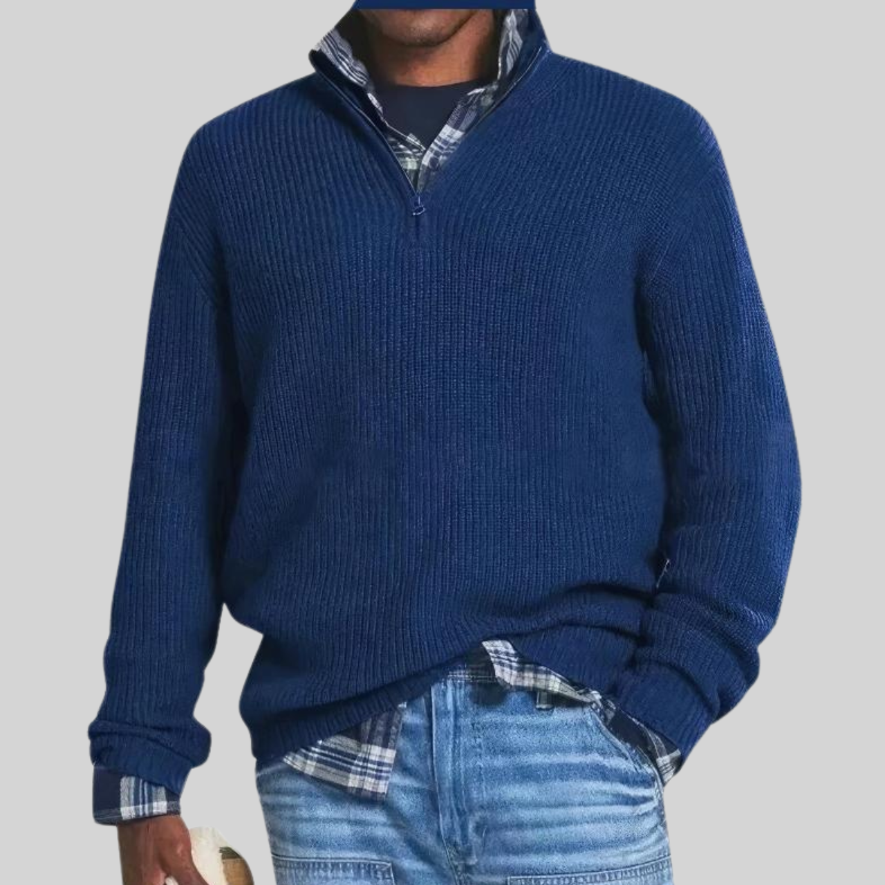 Simon™ - Pull homme classique à demi-zip