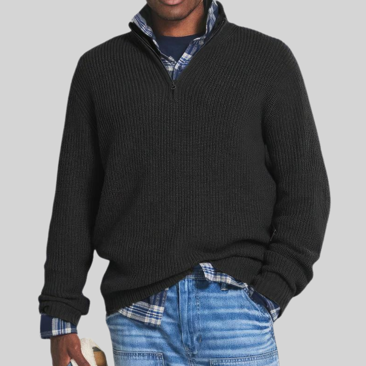 Simon™ - Pull homme classique à demi-zip
