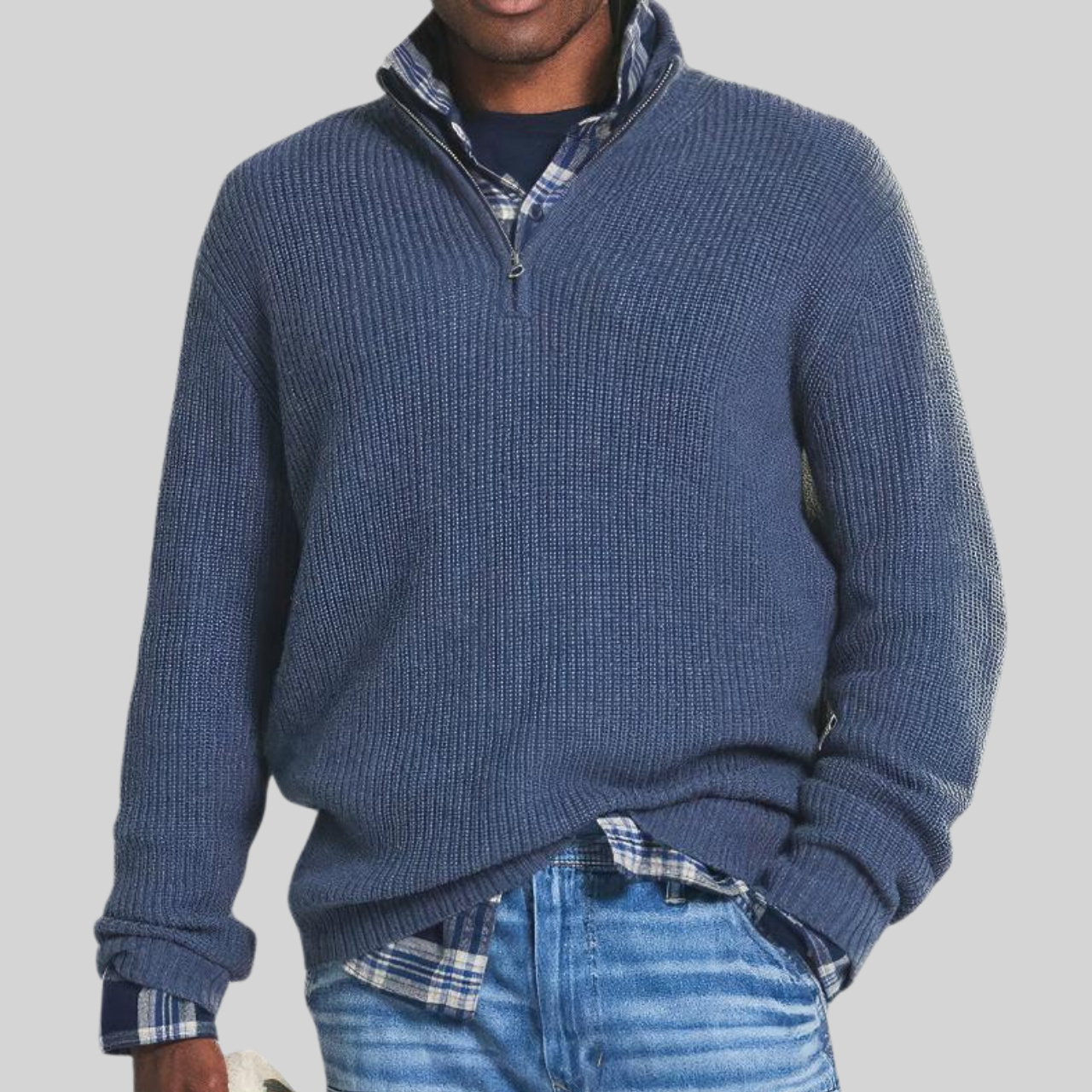 Simon™ - Pull homme classique à demi-zip