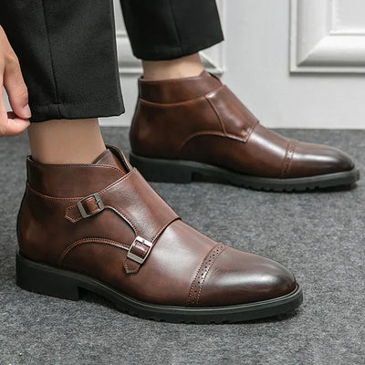 Don™ - Bottes en cuir à double boucle monk