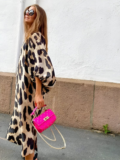 Monique™ - Robe Léopard Stylée et Élégante