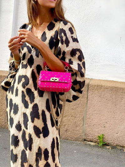 Monique™ - Robe Léopard Stylée et Élégante