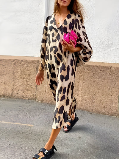 Monique™ - Robe Léopard Stylée et Élégante