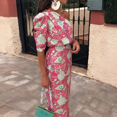 Diahna™ - Robe élégante à une épaule