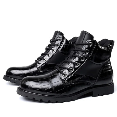 Aubert™ - Bottes en cuir Croco
