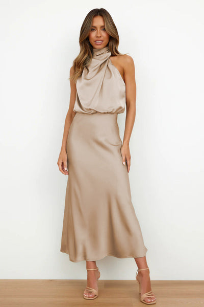 Arianne™ - Robe longue à col halter