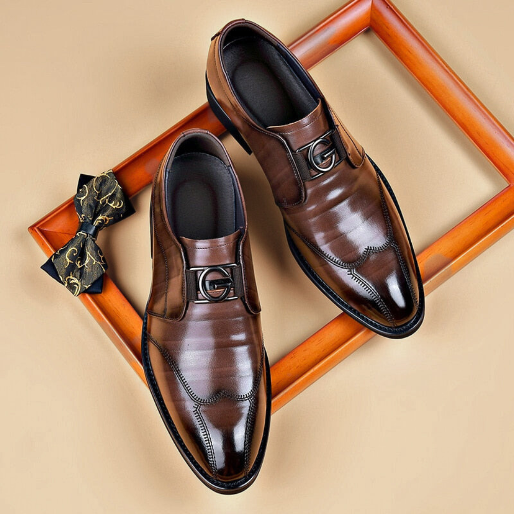 Lucas™ - Chaussures en cuir pointues