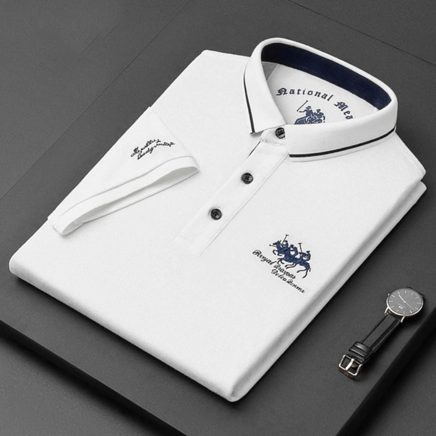 Piere™ - Polo brodé – confort et style assurés