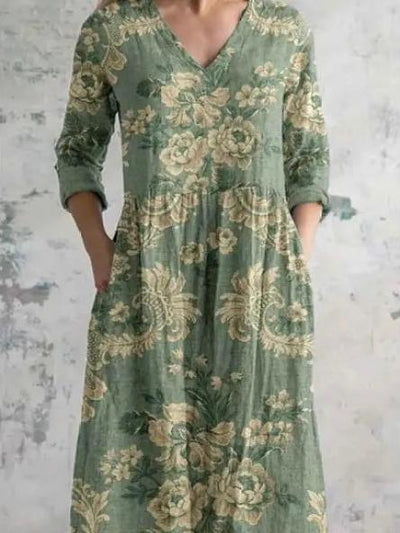 Orlena™ - Robe longue à fleurs vintage