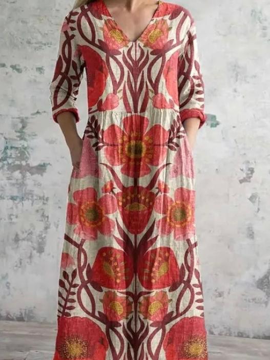 Orlena™ - Robe longue à fleurs vintage