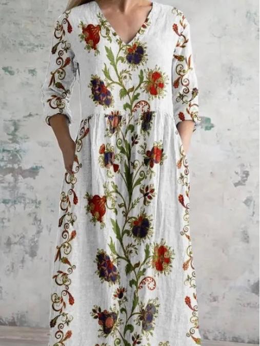 Orlena™ - Robe longue à fleurs vintage