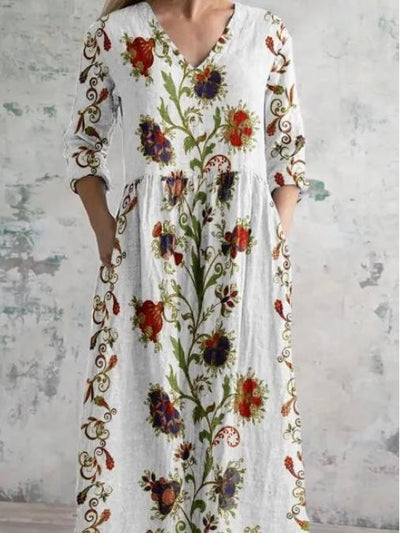 Orlena™ - Robe longue à fleurs vintage