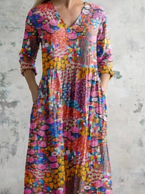 Orlena™ - Robe longue à fleurs vintage