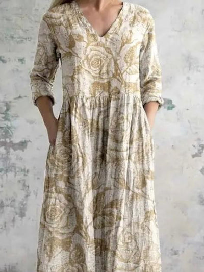 Orlena™ - Robe longue à fleurs vintage