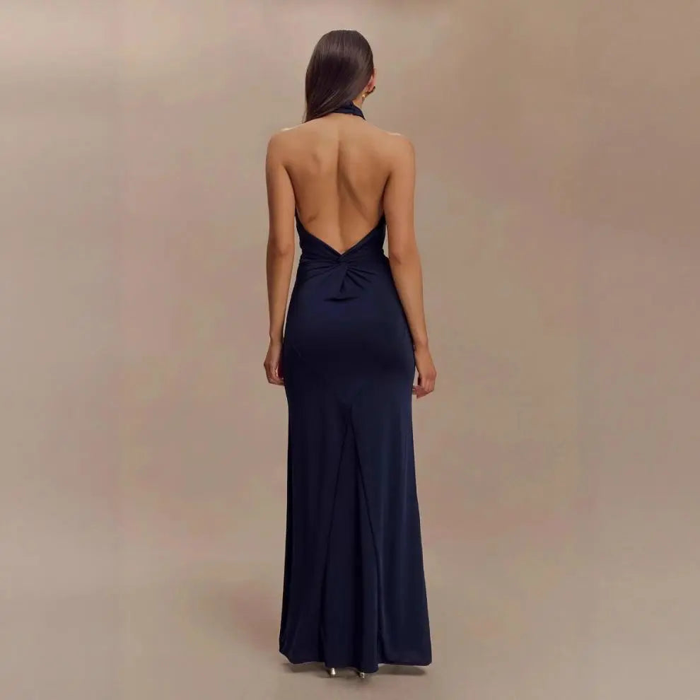 Cheraine™ - Robe longue et élégante à encolure halter