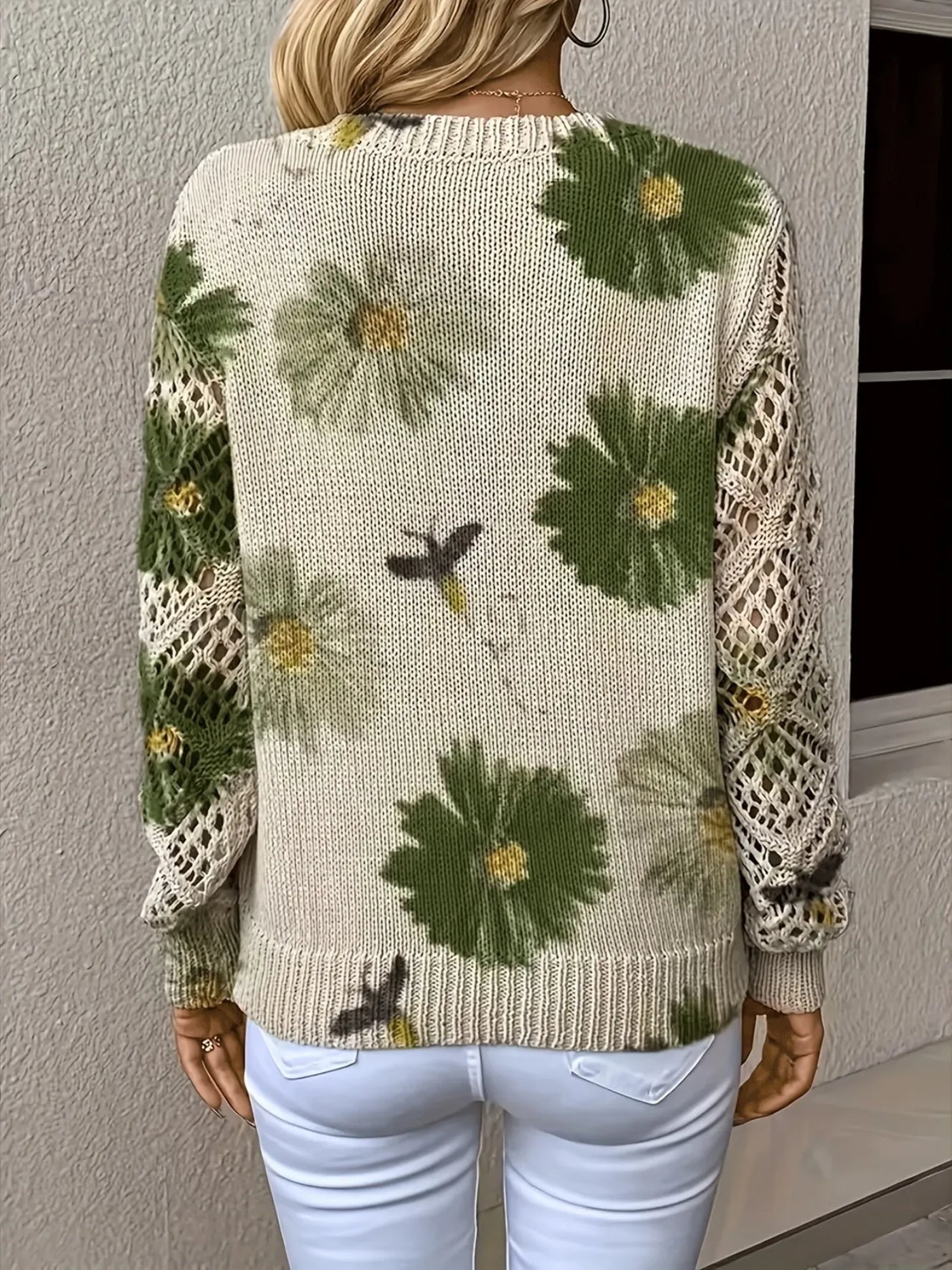 Fleurine™ - Pull élégant à fleurs