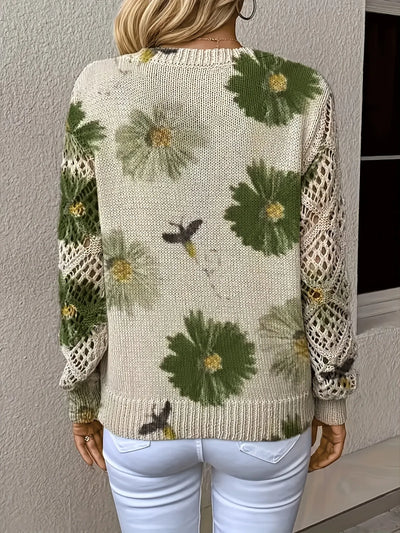 Fleurine™ - Pull élégant à fleurs