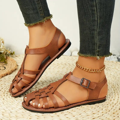 Philina™ - Sandales d’Été en Cuir Élégantes