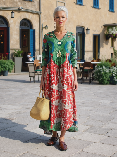 Orlena™ - Robe longue à fleurs vintage
