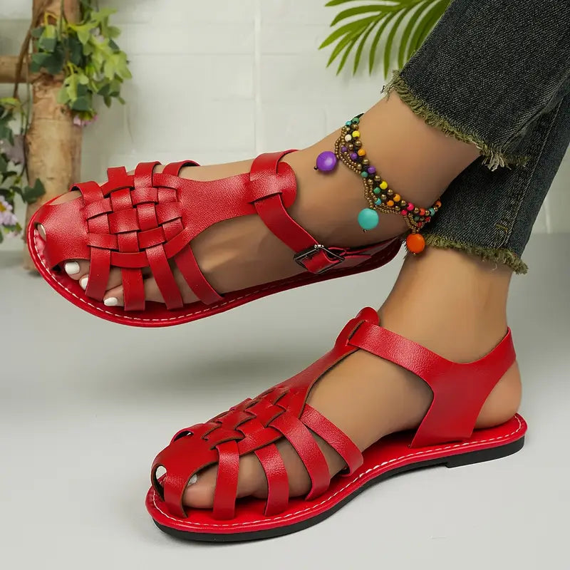 Philina™ - Sandales d’Été en Cuir Élégantes