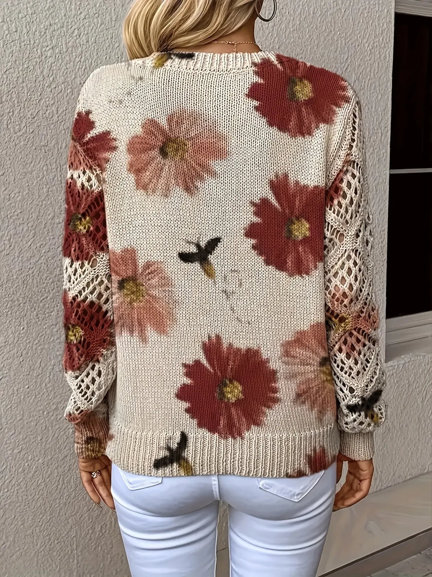 Fleurine™ - Pull élégant à fleurs
