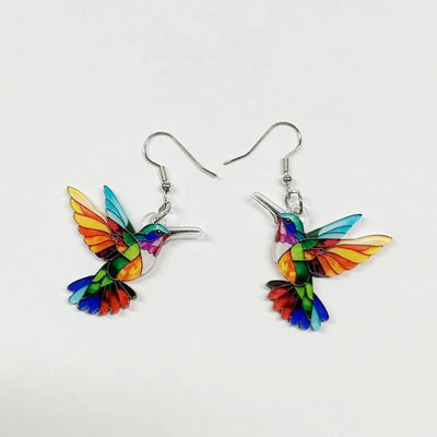 Alizée™ - Parure élégante colibri - collier et boucles d’oreilles