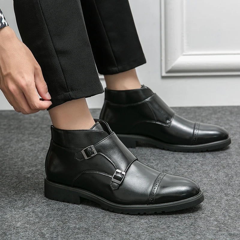 Don™ - Bottes en cuir à double boucle monk